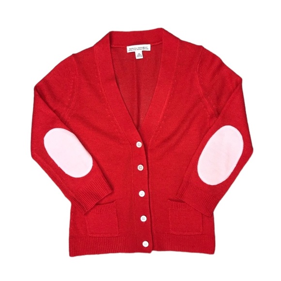 Banana Republic Sweaters - NWOT Banana Republic Elbow Patch Cardigan Sweater XS Red Pink